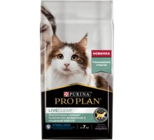 Корм Purina Pro Plan сухой корм LiveClear® для стерилизованных кошек старше 7 лет, снижает количество аллергенов в шерсти, с индейкой 1,4 кг