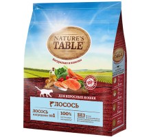 Корм Nature's Table сухой корм для взрослых кошек, с лососем 1,1 кг