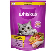 Корм Whiskas сухой корм для взрослых кошек «Вкусные подушечки с нежным паштетом. Аппетитное ассорти с курицей и индейкой» 800 г