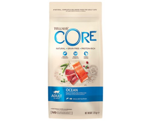 Корм Wellness CORE из лосося с тунцом для взрослых кошек 1,75 кг