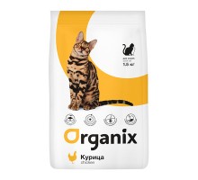 ORGANIX сухой корм для кошек, с курочкой 7,5 кг